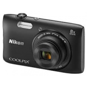 Nikon S3600 Coolpix Digital Camera + Case +  Memory Card 4 GB - Black